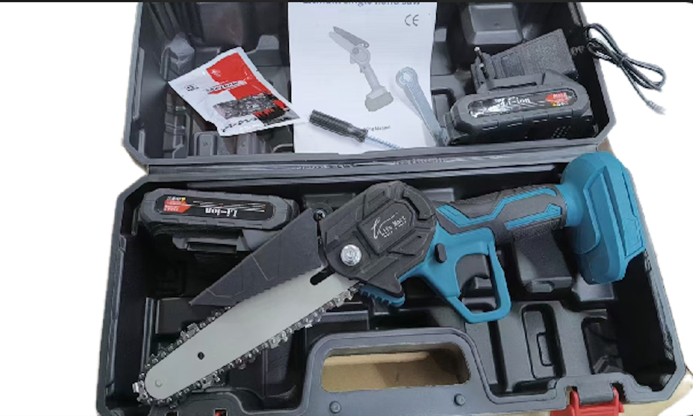 Single Hand Cordless Household Power Saw Woodworking Saw Electric Lithium Chainsaw Chain Saw