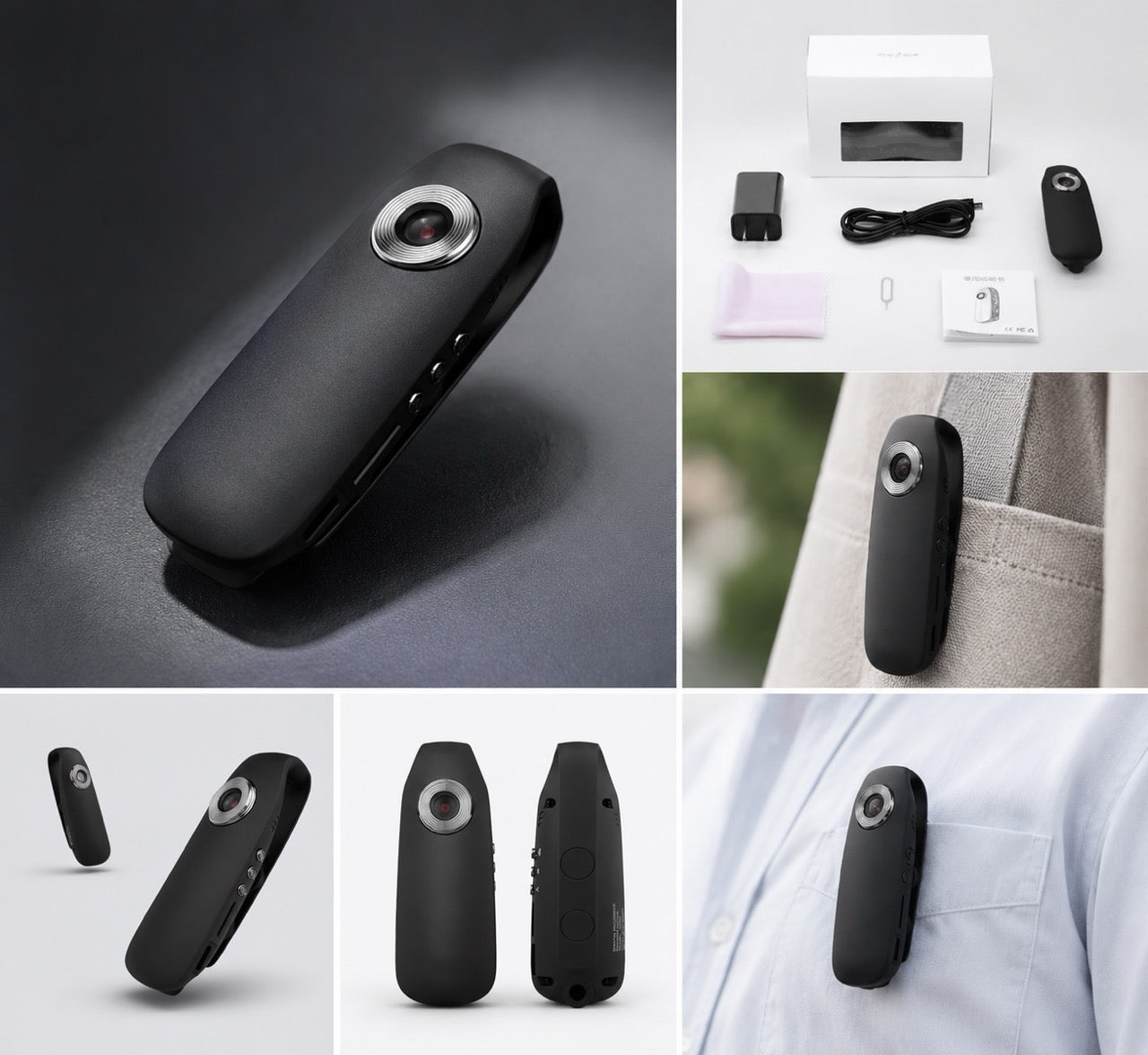 2025 New HD 1080p Mini Body Camera Night Vision Noise Reduction Audio/Video Recorder Portable Back Clip Single Unit CMOS WiFi