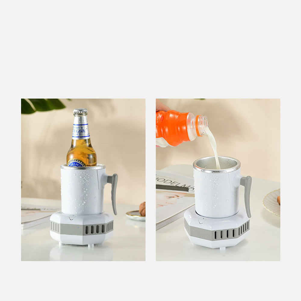 Portable Mini Summer Rapid Drink Water Coolers, Quick Rrink Cooling Cup,Mini Fridge Kettle Electric Drink Chiller,Car Travel Beverage Instant Cup Cooler for Beer Wine Coffee,Blue