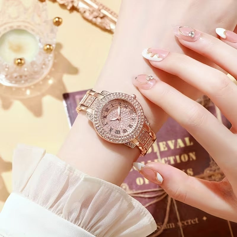 Luxury Encrusted Bracelet Watch For Womens